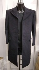 NAVY MILITARY WOOL COAT used