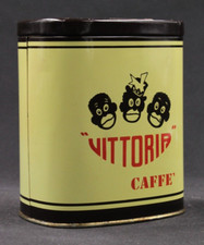 Rara latta caffè Vittoria italiana coloniale anni 90 pubblicitaria