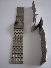 CINTURINO ACCIAIO  ANSA DRITTA 24 mm. LUCIDO A SPECCHIO NUOVO