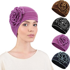 4 Pezzi Turbante Chemioterapia Copricapo Chemioterapia Donna, Chemio Dormire Ber