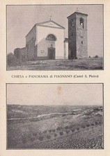 2218) CARTOLINA CASTEL SAN PIETRO FIGNANO VEDUTE CHIESA PANORAMA BOLOGNA