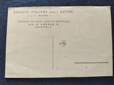 SOCIETÀ ITALIANA DEGLI AUTORI 1924 UFFICIO MILANO COMMERCIALE PUBBLICITARIA 3453