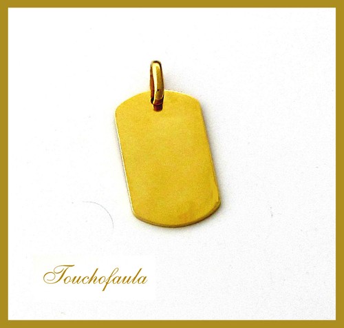 Ciondolo dog tag oro giallo - ciondolo,