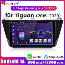 Autoradio GPS Navi WIFI DAB+ per VW Tiguan 2016-2020 6+128GB Android 14 Carplay