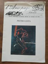 PIETRO LISTA L'Areopago RIVISTA BIMESTRALE DI SCIENZE SOCIALI DI LETTERE