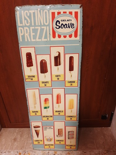 Tabella gelati prezziario - tabella,