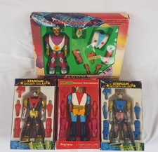 LOTTO 4 ROBOT VINTAGE ANNI 70 BOX COLLEZIONE COMPLETA STAR GUN GOLDEN GALAXY