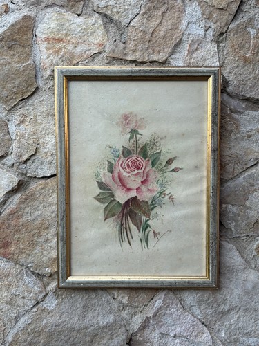 Quadro vintage rose - -rose-, dipinto