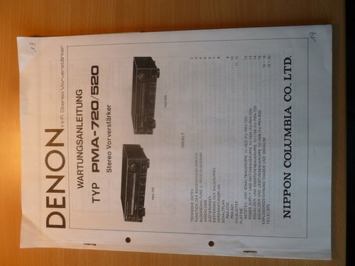 Denon pma 720 520 manuale - -520,