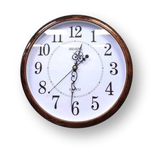 Orologio Da Parete Tondo Quarzo Muro Breaker 231A Diam 30cm Effetto Legno lac