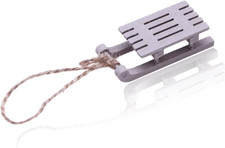 1 Pcs Slittino Legno Slitta in Legno in Miniatura Wooden Sleigh Accessori Legno 