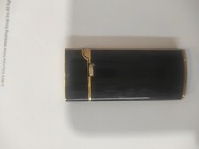 Accendino Mondor  by COLIBRI of London laccato nero con bordi (non funzionante)