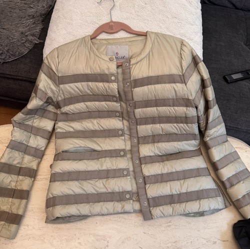 Moncler piumino corto - moncler, beige