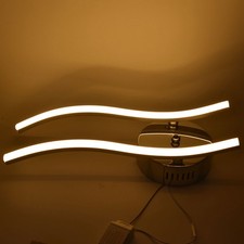 (C004 Luce Calda Due Onde) Lampada da Soffitto Led Nordica Moderna Onda Semplice Soffitto