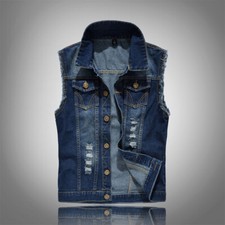 Gilet uomo denim smanicato