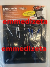 Porta targa in acciaio inox +