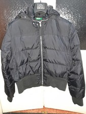 Piumino d'oca nero TG L Benetton
