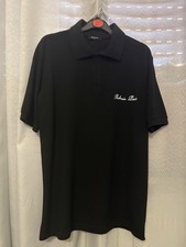 BALMAIN Paris Logo Polo Shirt Black