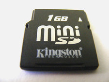 Scheda Mini SD 1GB (scheda MiniSD 1GB) KINGSTON usata