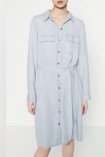 Abito camicia denim - zara, nuovo