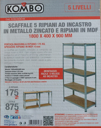 Scaffale ripiani incastro - ad,
