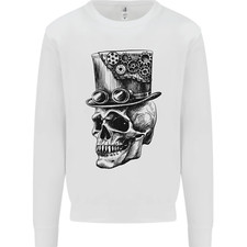 Felpa Con Teschio Steampunk E
