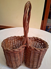 ANTICO CESTINO SICILIANO DOPPIO LAV. A MANO VEDI DESCRIZIONE E FOTO