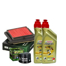 KIT Tagliando Kymco Xciting 500 2005 2006 Castrol Power 1 10W40 filtro olio aria