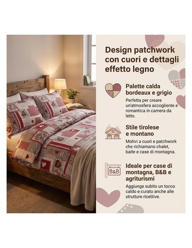 Copripiumino tirolese cuori - tirolese,