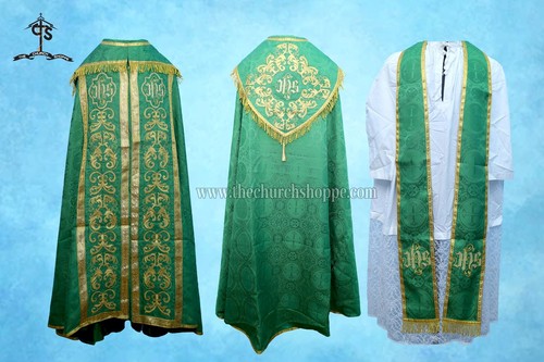 Set verde coperta stola - di,