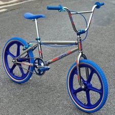 Skyway T/A 20 pollici bici BMX vecchia scuola personalizzata cromata/blu