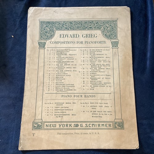 Spartito musicale antico 1899