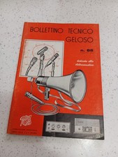 Bollettino tecnico geloso - bollettino, n
