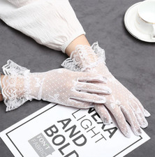 Paio Guanti Corti 26cm a Rete