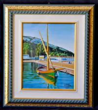 Dipinto a Olio Porticciolo Turistico di Marina Piccola