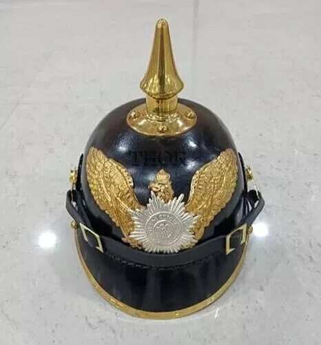 Elmetto pickelhaube pelle - in,