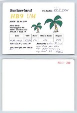 Ham Radio QSL QSO Cartolina HB9 UM, Gordola, TI, Svizzera