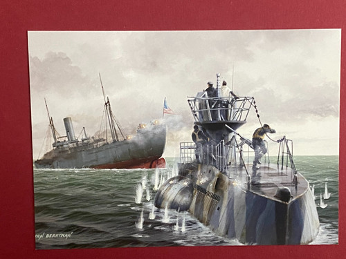 Cartolina americana ship - americana, uss