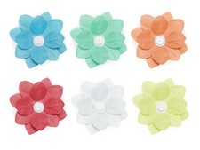 6 Lanterne Fiori galleggianti con candela per piscine ecc. - colori assortiti Ø2