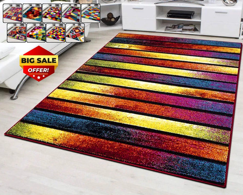 Tappeto multicolore grande