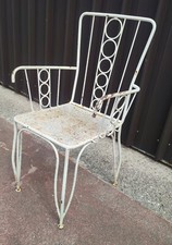 Sedia Vintage In Ferro Anni 60