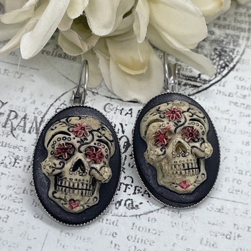 Orecchini calavera zucchero - orecchini,
