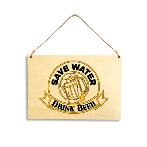 Targa legno save - save, water