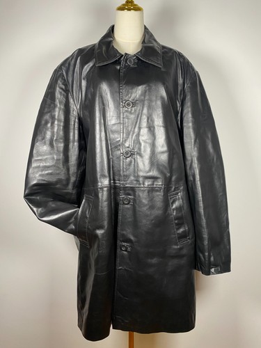 Cappotto nero uomo vera pelle - nero,