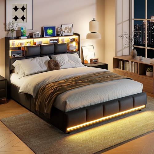 Letto matrimoniale contenitore - letto,