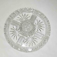 Antipastiera in vetro lavorato 4 spazi e uno spazio centrale con coperchio.