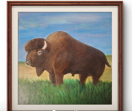 Quadro bisonte potente moderno