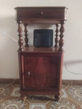 mobile legno vintage antico porta telefono ingresso abajour