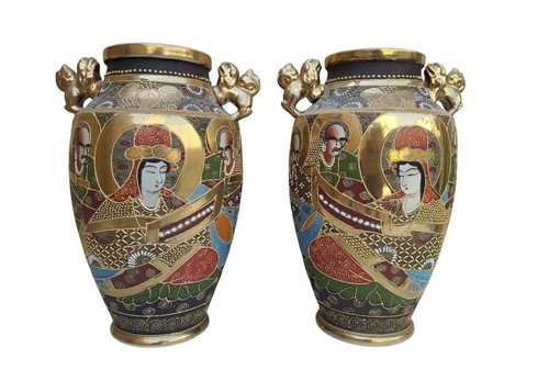 Antica coppia vasi orientali - coppia,