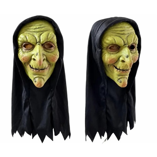 Costume maschera strega verde